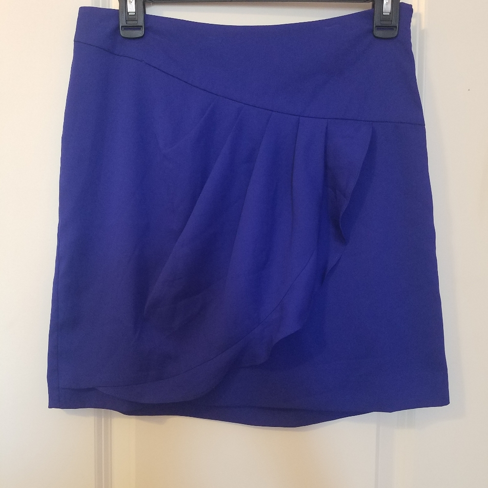 Banana Republic Royal Blue Swoop Mini Skirt